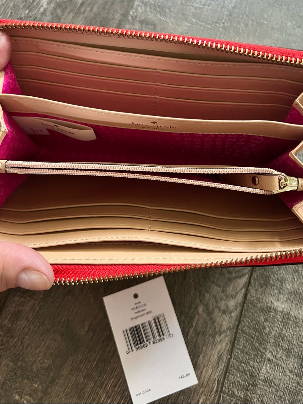 Kate Soade NWT Red Wellsey wallet - Picture 4 of 5